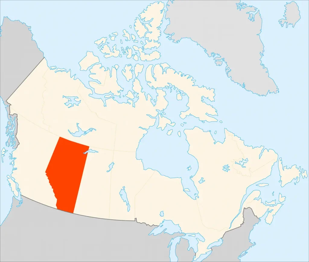 kanada alberta haritası