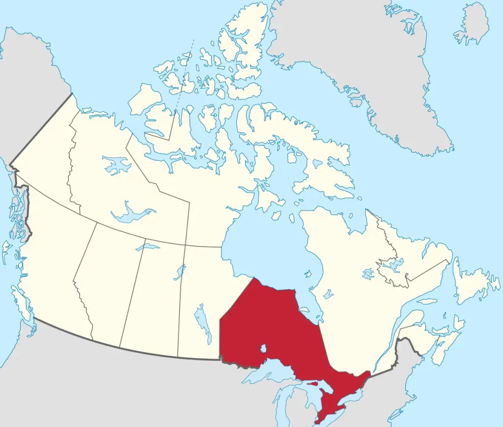 kanada ontario haritası